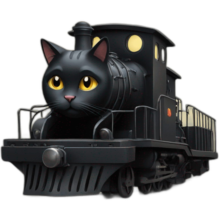 Train heartnet black cat emoji