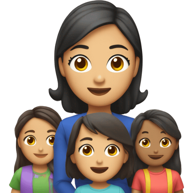 A Filipina teacher teaching 3 year old children in a daycare in brooklyn ny usa emoji