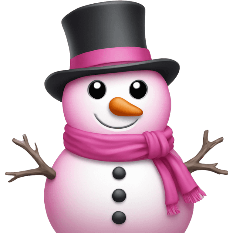 Pink snowman emoji