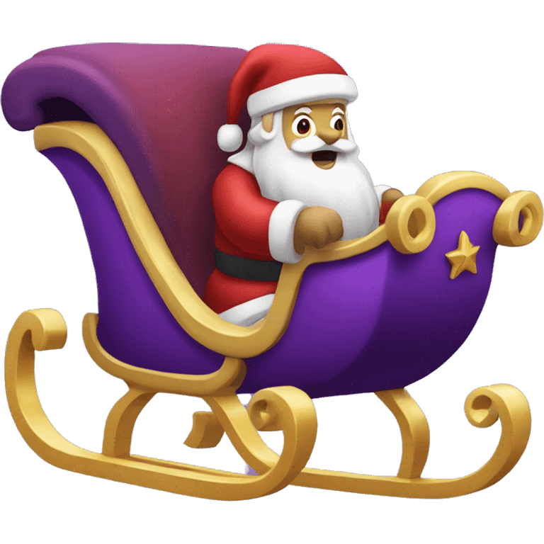 Purple Santa’s sleigh  emoji