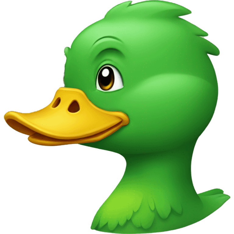 Green old duck  emoji