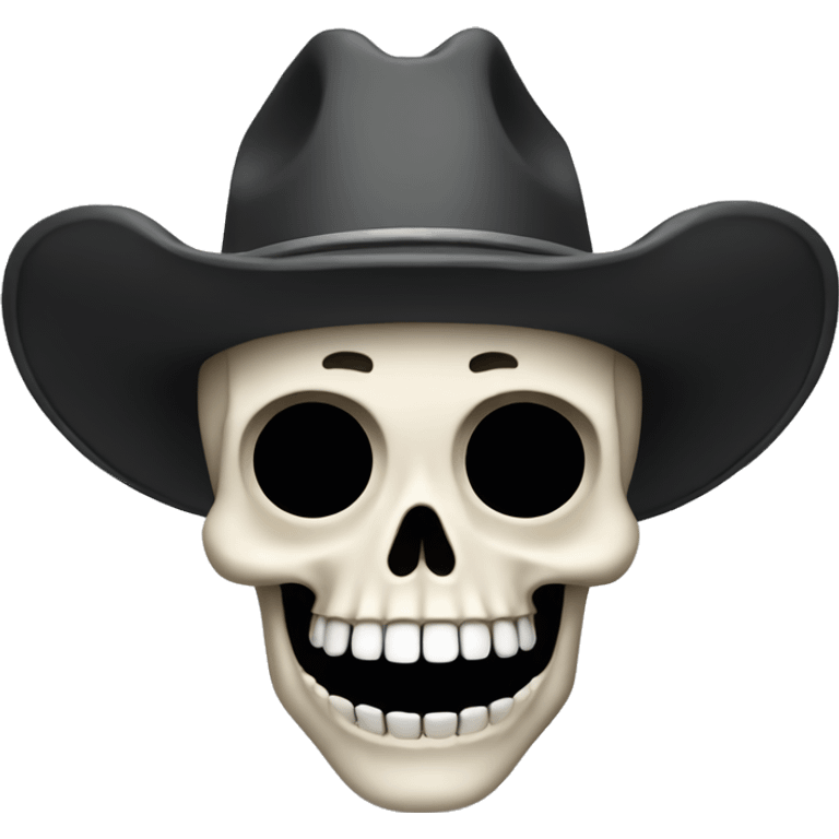 skeleton dancing with a cowboy hat emoji