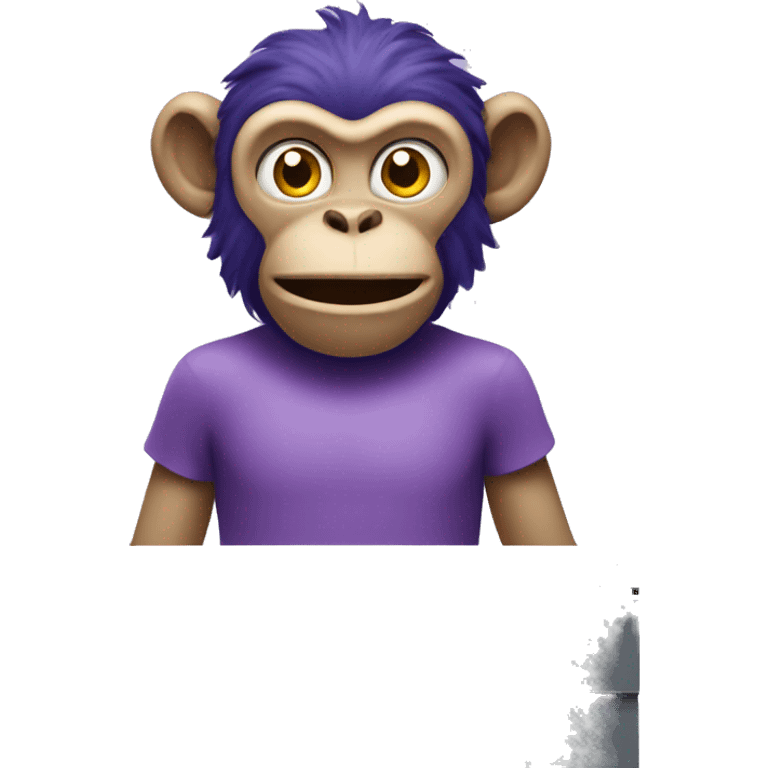 Purple monkey dishwasher  emoji