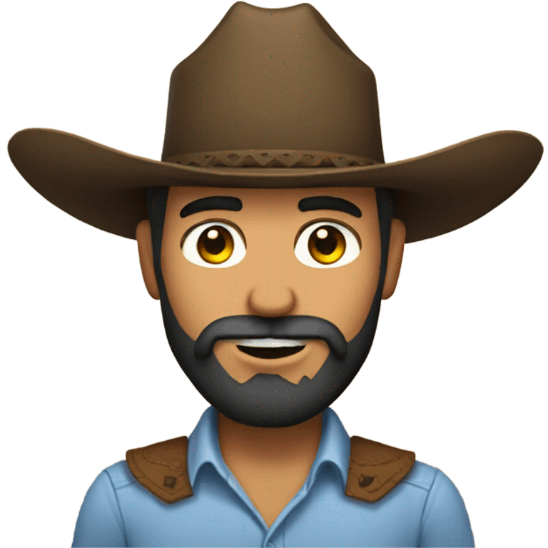 Mexican bearded man with cowboy hat  emoji