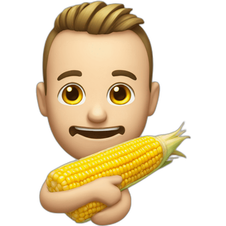 Squeezie with a corn emoji