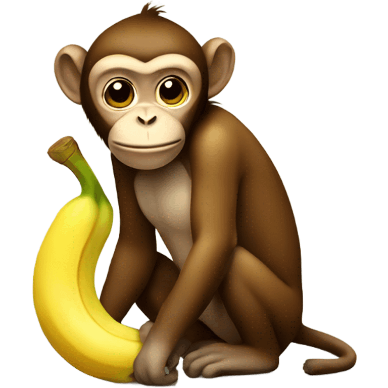 Monkey with banana emoji