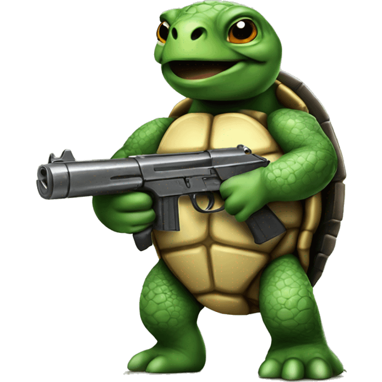 Turtle with gun emoji