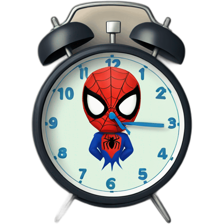 Funny spiderman modern alarm clock emoji