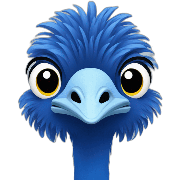 Blue Ostrich emoji