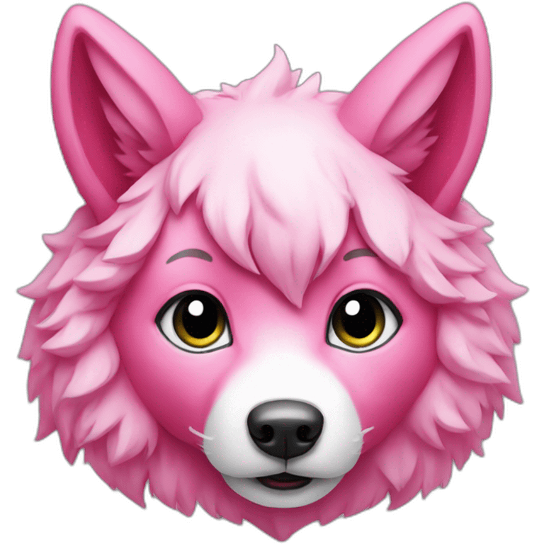 pink strawberry wolf emoji