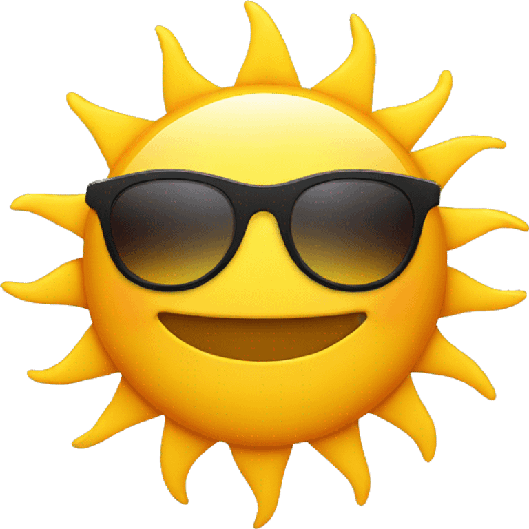 Sun with sunglass emoji