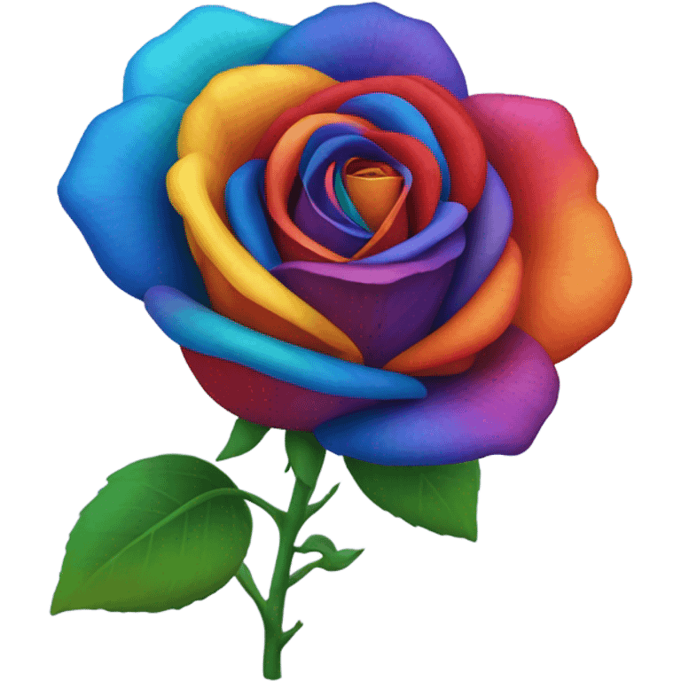 rainbow rose  emoji