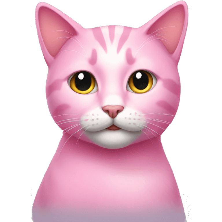 Cat wearing pink  emoji