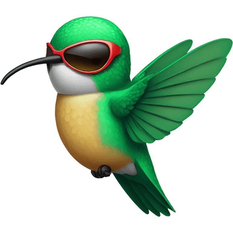 Hummingbird wearing sunglasses  emoji