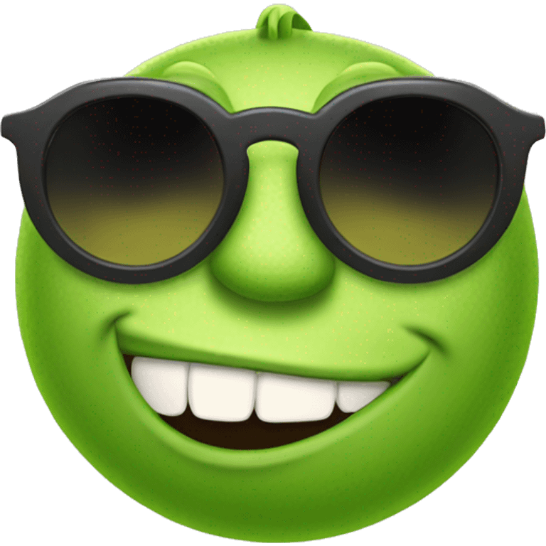 Mike Wazowski with sun glasses emoji