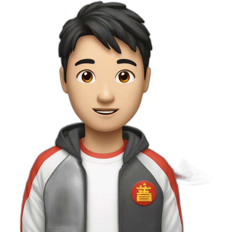 Un chinois avec des nikes emoji