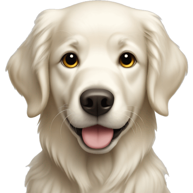 white golden retriever called robbie emoji