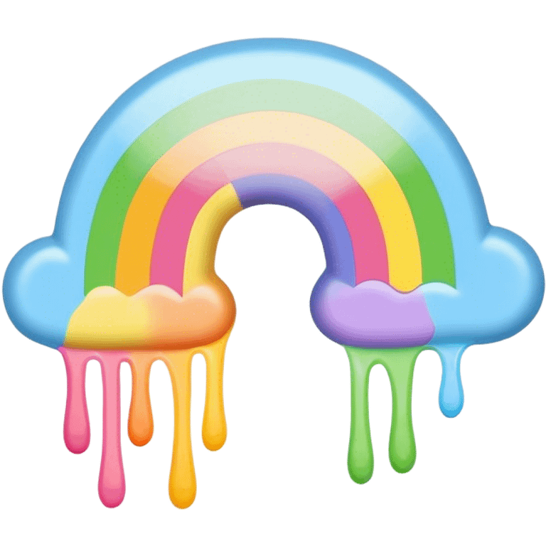 rainbow melted pastel emoji