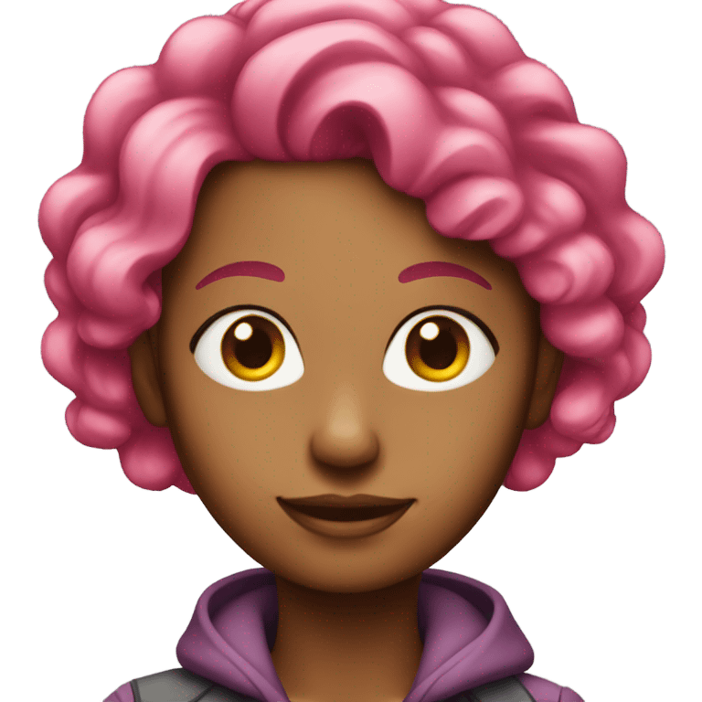 Lady with pink hair  emoji