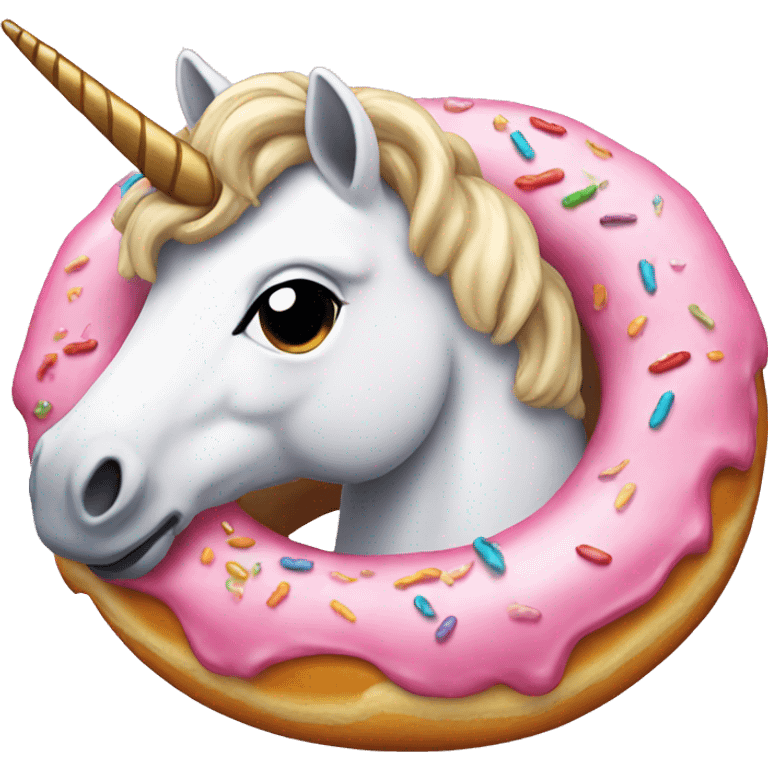 unicorn eating donut emoji