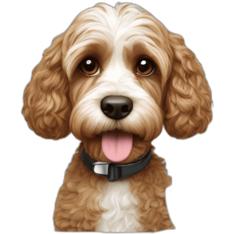 Cockapoo making coffee emoji