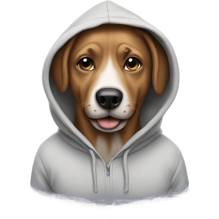 Dog wearing a hoodie  emoji