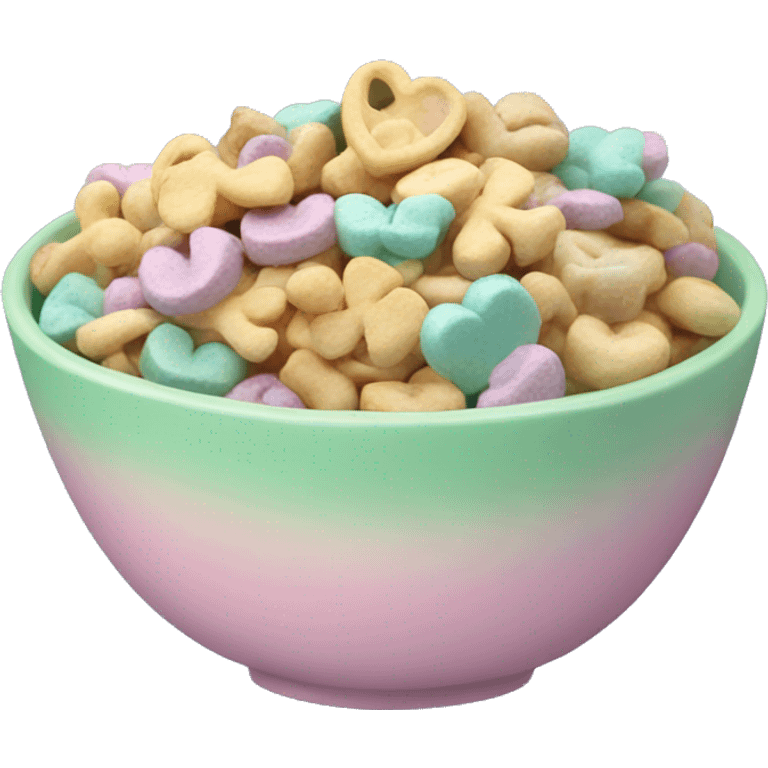 Pastel bowl full of Lucky charms  emoji