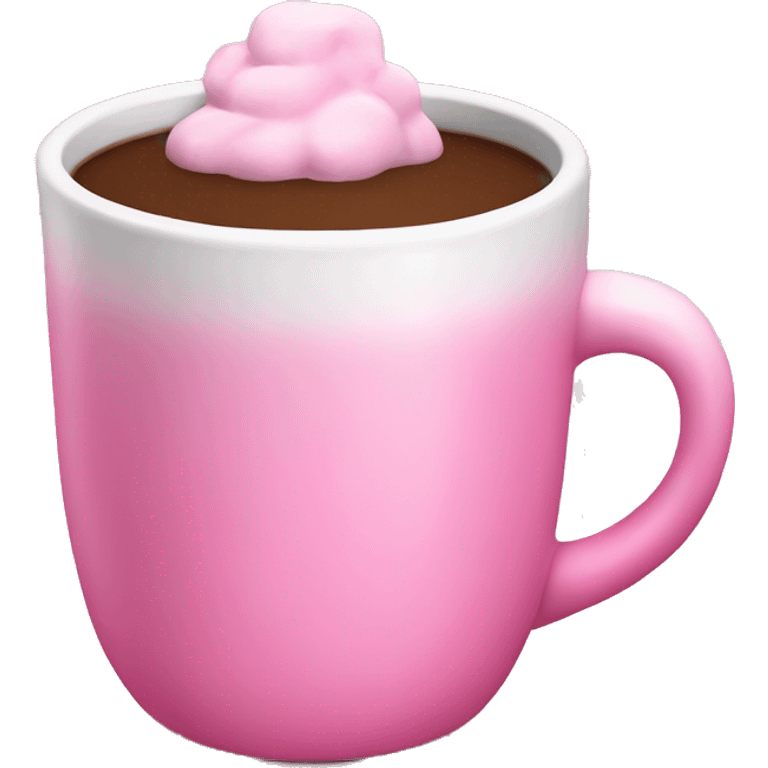 Pink hot coco mug  emoji