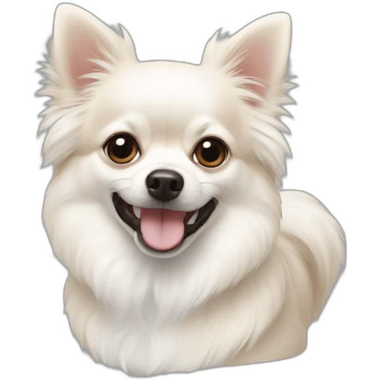 white chihuahua Pomeranian mix emoji