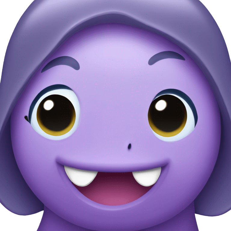 Blue whale purple, open mouth emoji