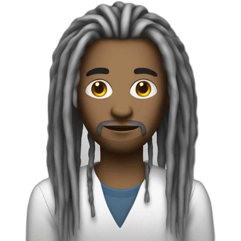 White IT programmer with dreadlocks  emoji