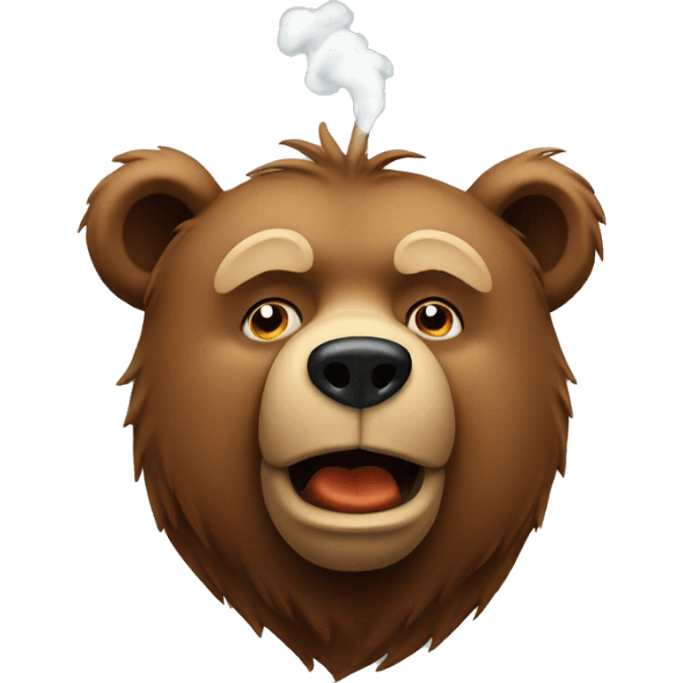 Bear smoking  emoji