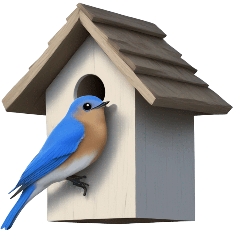 Bluebirds on a birdhouse  emoji