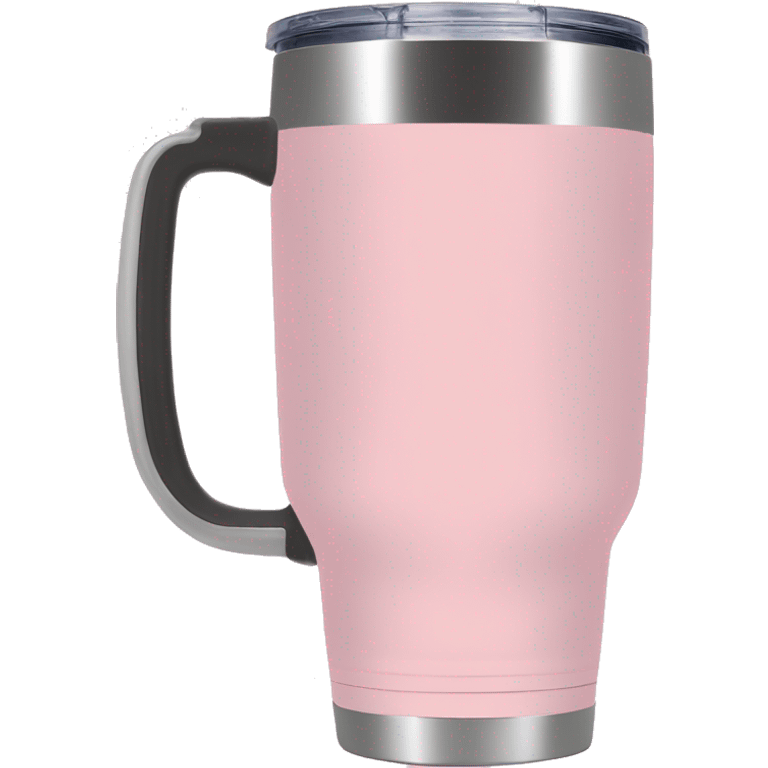 Light pink 40 oz tumbler with handle emoji