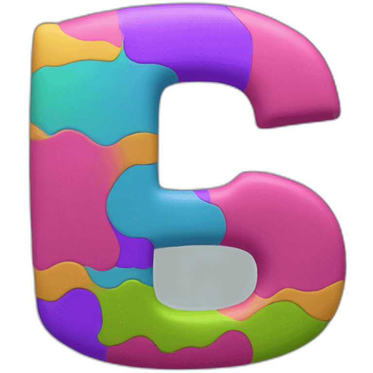 letters "ux" in 3d ugly colors emoji