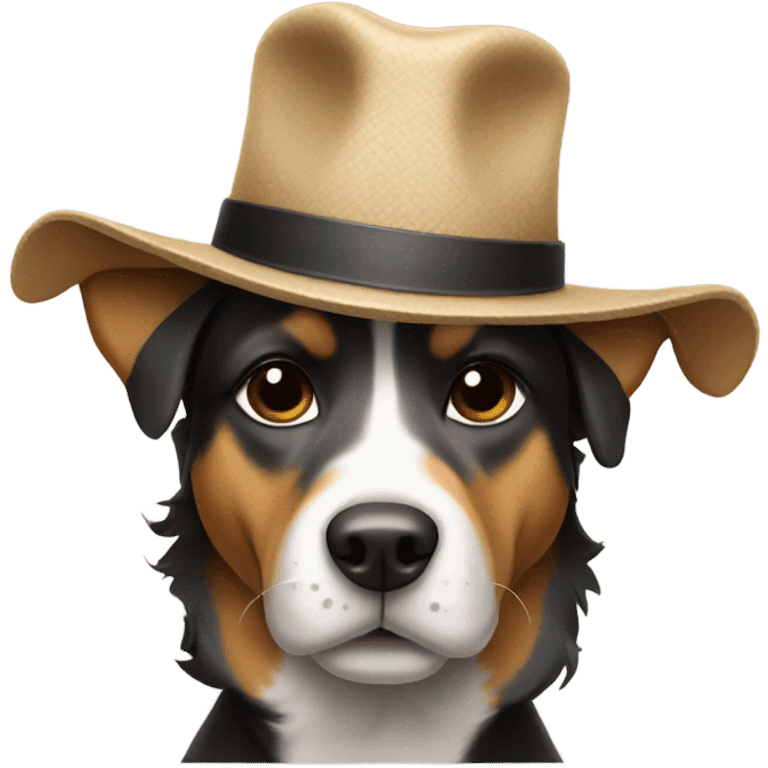 dog with a hat emoji