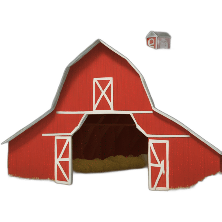 red barn emoji