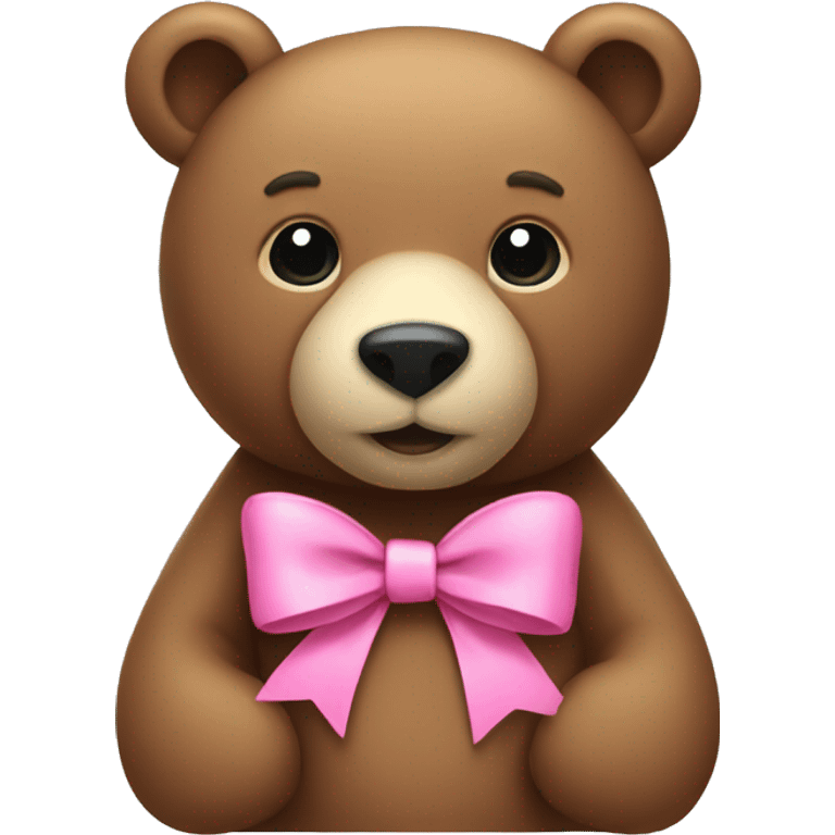 bear with a pink bow emoji