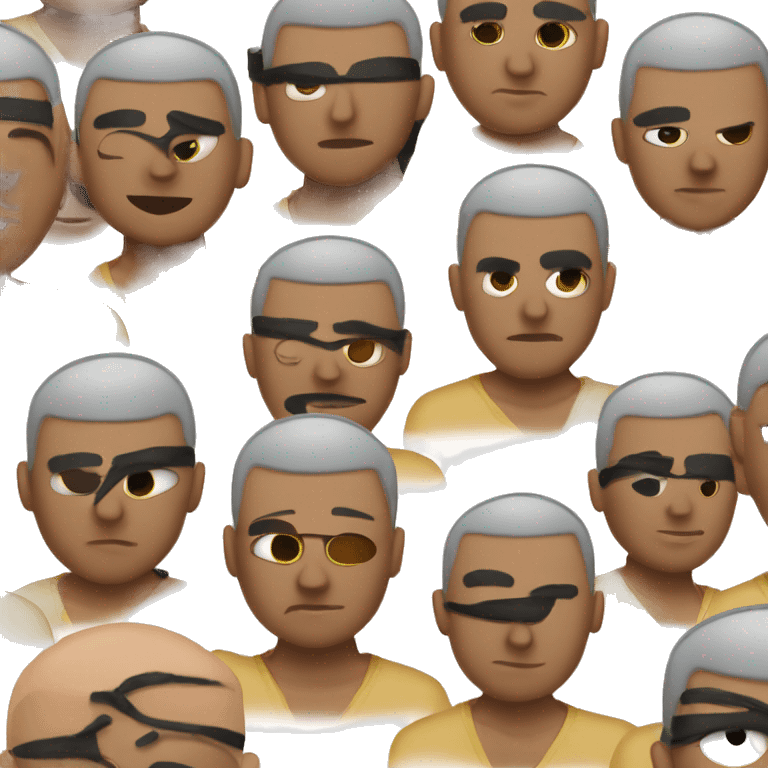 buzz cut, blindfold emoji