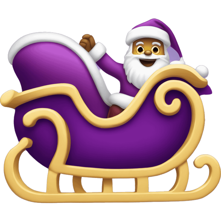 Purple Santa’s sleigh  emoji