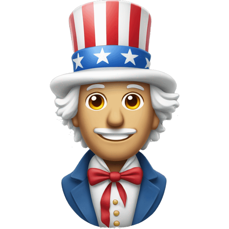 Uncle Sam with temperature emoji