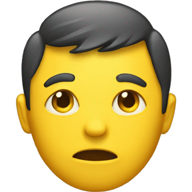 Yellow emoji head shake diagonally  emoji