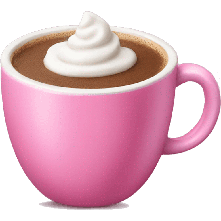 hot chocolate pink cup emoji