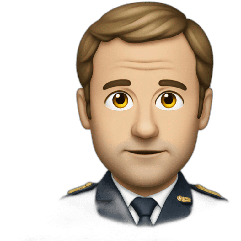 Macron avec un grand nez emoji