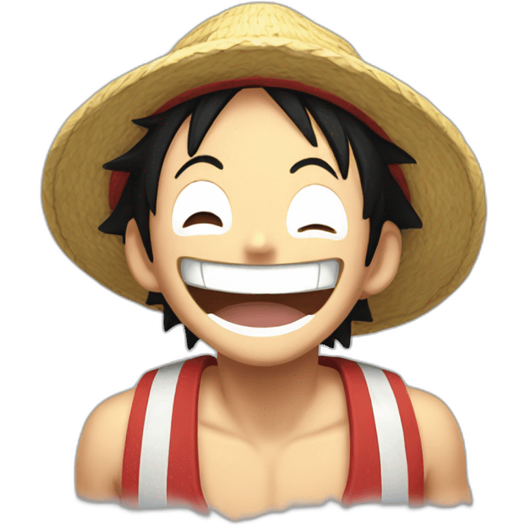 Luffy-laughing emoji