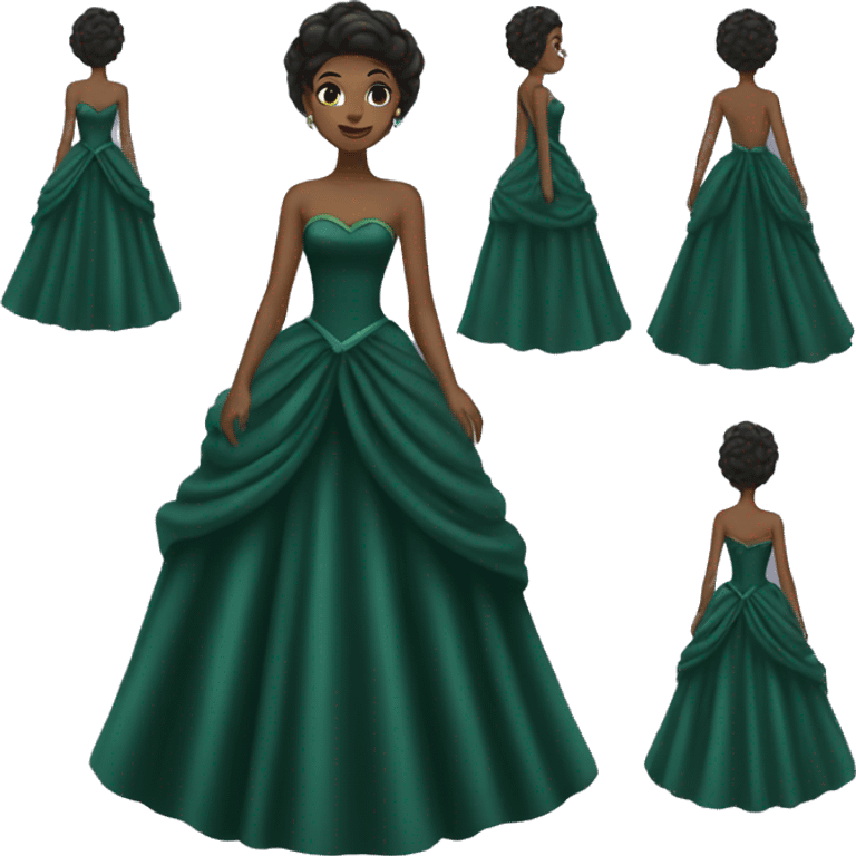 dark green princess gown emoji