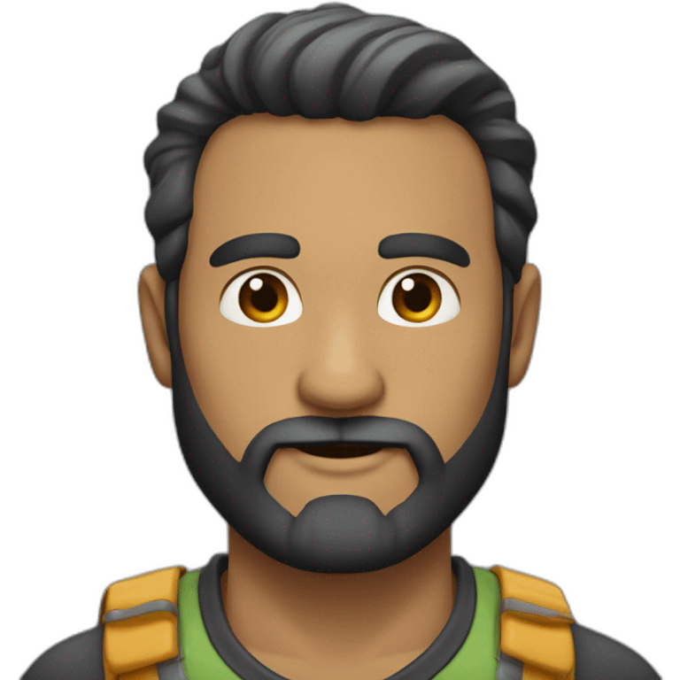 Hombre de 35 años con poca barba emoji