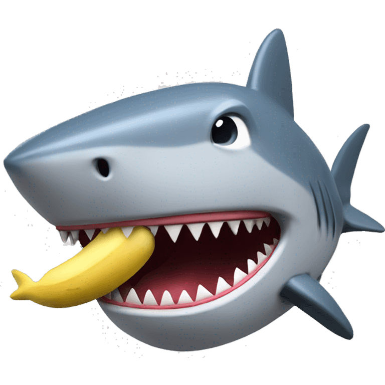 shark Puppet eat banana emoji