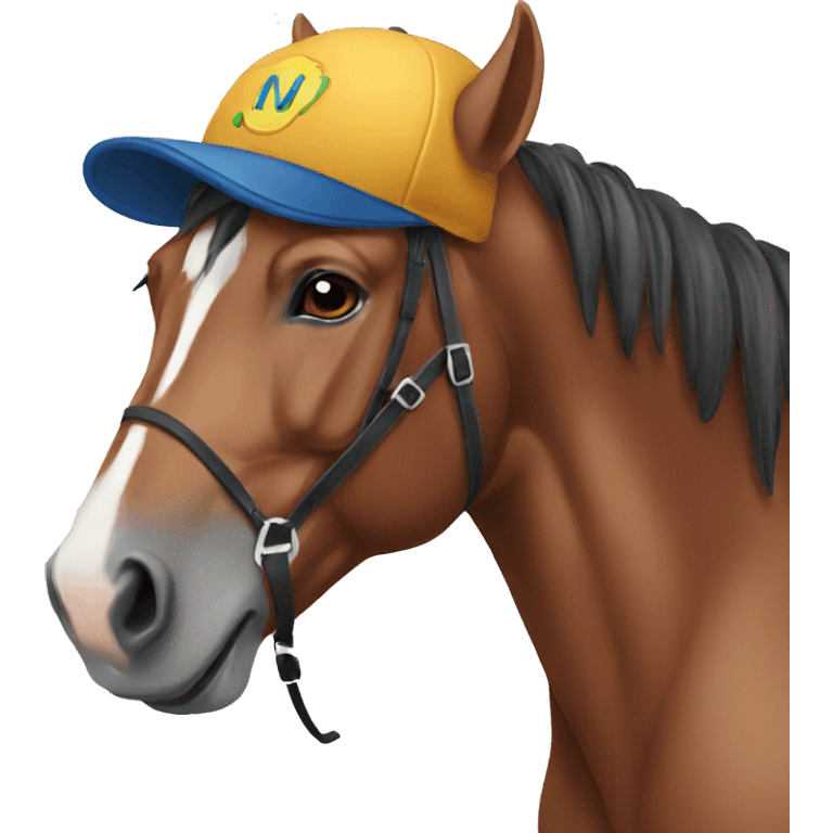 Horse with cap emoji