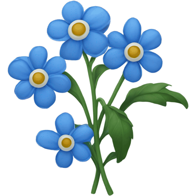 Blue flowers  emoji